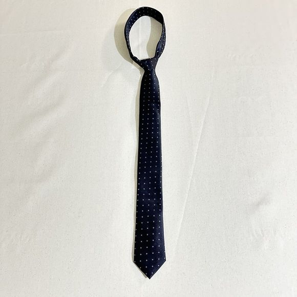 Lauren Ralph Lauren Black Polka dots Men’s Neck  Pre Knot Tie - Picture 1 of 7